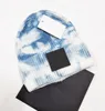 winter man mode hat beanie vrouw nieuwigheid stropdas verven petten blauw wit man tie-dye winter warme hoed caps roze casual muts drop shipping