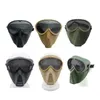 Utomhusutrustning Taktisk airsoftmask Skytte Face Protection Gear Metal Steel Wire Mesh Full Face Bee Style No03-203