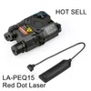 Accessoires tactiques de chasse Airsoft LA AN/PEQ-15 lumière de fusil Softair tactique point rouge intégré LaserIR chasse aux traumatismes