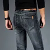 Wiosna Jesień Męskie Inteligentne Elastyczne Dżinsy Biznes Moda Proste Regularne Stretch Dżinsowe Spodnie Mężczyźni Dżinsy Plus Rozmiar 28-40 220311