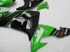 Kundenspezifisches Motorrad-Verkleidungsset für KAWASAKI Ninja ZX10R 06 07 ZX 10R 2006 2007 ABS-Kunststoff Grün schwarz Verkleidungsset + Geschenke KX14