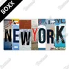 Collage Licenses Plate Plaque Metal Painting Tin Sign Decorative Car Plate for Living Room Door Club Garage Home Wall Decor Size 32273138