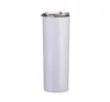 Sublimationsgerade Tumblers Blank White Cup mit Deckel Stroh Paintcoat Edelstahl Trinkbecher Vakuumisolierter Becher LSK1621