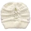 新しいファッションデザイン高品質レディースマスクニットハットストレッチ織り冬のスプリットウールの帽子キャップ
