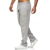 Men's Pants Sports Men Clothing Solid Elastic Waist Drawstring Casual Joggers Fitness Running Male1