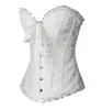 Exagerado espartilho de renda sexy plus size size zip erótico floral bustier corset lingerie tops brocade moda gota 0412306h