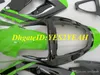 Kawasaki Ninja ZX6R 636 03 04 ZX 6R 2003 2004 ABS 플라스틱 그린 블랙 페어링 세트 + 선물 KG13