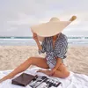 전체 15 가지 색상 여성 대형 해변 모자 검은 여름 빅 베림 태양 모자 접힌 드롭 NH974 2203046317090