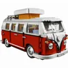 1354 pz Compatibile 10220 Serie Technic VW T1 Camper Van Building Blocks Modello di Auto Mattoni Bus 21001 Giocattoli Per Bambini Set AA220303