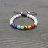 Verstelbare tijger eye turquoise natuursteen kralen armbanden 7 yoga chakra armband mode sieraden voor vrouwen mannen cadeau wil en sandy