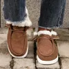 겨울 스노우 부츠 2020 새로운 따뜻한 편안한 슬립 - 온두 부츠 여성용 플러시 로퍼 신발 여성 패션 Botas