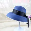 Cappelli di protezione solare per esterni da 8 colori per le donne Cappello di paglia casual da spiaggia estiva Cappelli a tesa larga moda INS4122258