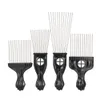 4 pièces peigne noir ensemble métal Afro cheveux Style bouclé costume acier aiguille peignes outils de coiffure