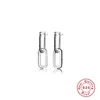 ROMAD Exquis Lock Chain Boucles D'oreilles Pour Les Femmes Minimalisme Géométrique Zircon Pave Dangle Boucles D'oreilles Argent 925 Bijoux Pendientes B1205