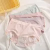 2021 Yeni Moda Pamuk Panties Mid-Waist İç çamaşırı Kadınlar Nefes alabilen deliklerle yüksek bel dikişsiz brifs artı boyutu