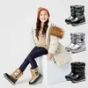 30 % echte Wolle Winter warme Babyschuhe wasserdichte Kinder Schneestiefel -30 Grad halten Mädchen Jungen Kinder 211227