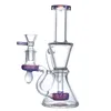 7 pouces 4 mm d'épaisseur Heady Glass Klein Bongs Recycler Hookahs Oil Dab Rigs 14 mm Joint femelle avec bol Pommeau de douche Perc Conduites d'eau XL-2062