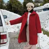 Новая Зимняя Кашемиер Пальто Свободные Длинные Дамы изготавливаются Лейбцкин Женщины Большой Размер Мода Имитация Овчины 201216