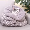 Sacos de dormir de gato de cão de estimação com bolso linda cama aconchegante super coelho quente gatinho cachorrinho almofada matéria múltipla função pet suprimentos lj201201