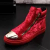 Designer abito italiano stivali per feste di nozze tela moda sneaker casual traspirante di punta rotonda con il fondo spesso business wauting waeafer w227