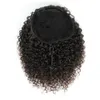 Vendre de la queue de cheval bouclée coquette à chaud pour les femmes Natural Dark Brown 140g Remy Hair One Piece Clip à 100% Peruvian Human Hair