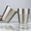 6oz/180ml 10oz/300ml Wine Tumbler Beer Mug Coffee Glass Kids Water Cup 18/8 Stainless Steel 2-Wall Stacked Up Packaging 10pcs In a Box