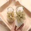 여자 샌들 여름 새로운 보헤미아 꽃 아기 패션 소프트 학생 신발 아이의 멋진 슬리퍼 핑크 끈 팬티 싱글 201201