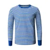 Rus Donanma Erkekler Mavi Stripe T-Shirt Denizci Deniz Uzun Kollu Askeri Top 923-493 201203