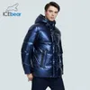 ICEbear otoño e invierno nueva chaqueta informal con capucha para hombre, ropa de invierno gruesa y cálida para hombre MWY20867D 201114