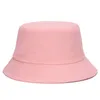 Designer Bucket Hat Solid Color Plain Cotton Foldable Fishing Cap for Adults Mens Womens Summer Packable Blank Beach Sun Visor Outdoor Sport Accessories