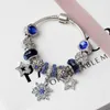 Charm Bracelets Jewelry Fit 925 Blue Star Snowflake Crystal Pendant Bracelet Diy Beads Cat Eye For Holiday Gifts Drop Delivery 2021 2X8Fm