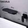 Banyo Lavabo muslukları Becola Modern Duvar Monte Mikser Büyük Raf Platformu ile musluk musluk şelale banyosu Mat Blackwhite Havzası musluk1