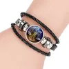 12 lueur dans le bracelet constell sombre Horoscope Signe charme multicouche bracelets d'enveloppement femmes hommes bijoux de mode volonté et cadeau de sable