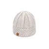 Beanie / Skull Caps Fashion European Women Hat 2021 Winter Mössor för Beanie Pure-Color Curled Grov Wool Cap Warming Stickad Beanies1