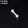 BOG- 1PC Bioplast Flexibel n￤sa l￤ppring labret ￶rh￤nge ￶gonbrynsring belly ring kropp piercing smycken q jllede