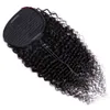 2022 Vrouwen Klassieke Kinky Curly Ponytail Hair Extensions Afro Clip Stuks Remy Human 18 Inches 120G