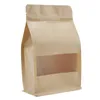 50 pcs/lot 10x20 cm, 12x22 cm, 14x24 cm 16x26 cm 18x28 cm 20x30 cm vide 8 côtés kraft papier sac emballage cadeau sac