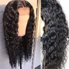 Longo encaracolado nenhum laço perucas longas soltas preto onda natural perucas de fibra resistente ao calor perucas sintéticas para preto feminino 24 polegada + boné peruca livre
