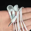 Disposable White Wired Earphones 3.5mm In Ear Stereo Earbuds Headphone Without Mic For Mobile Phone MP3 MP4 PC