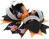 طفل هالوين شعر مقاطع الشريط Grosgrain Bows Girls Ghost Barrettes Kids Pinwheel Clippins accessories for Toddler QWS045