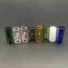 Glass Filter Tip Flat Round Mouth Smoking Joint OD8mm 12mm Clear Colorful holder for Dry Herb Tobacco Cigarette Rolling Paper