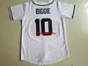 Baseball Jersey Biggie SMALLS # 72 BAD BOY Notorious Big Movie Jersey Broderie Cousu Blanc Noir Haute Qualité