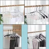 Hangers & Racks Clothing Housekee Organization Home Garden Beech Hanger Wide Shoder Nordic Simple Black White Iron Wood Non-Marking Clothes