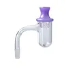 Beracky Twee stijlen Volledige las Flat Ronde Bodem afgeschuind Rand Roken Quartz Banger met Glass Draaiende Gekleurde UFO Carb Caps Terp Pearls voor Water Bongs DAB RIGS