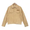 Spring autumn Men's jackets corduroy coat angel lettering teen casual single breasted preppy brown black