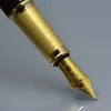 Высокое качество Picasso 902 черное золотое покрытие Engrave Classic Fountain Pen Business Office Saceates, написание гладких чернил ручки с коробкой Packag