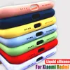 Candy Color Flytande Silikonväska för Xiaomi RedMi Not 9 8 PRO 9S 8T 7 9A 8A 7A POCO X3 NFC Soft Silicone Back Cover