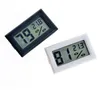 Zwart / wit Mini Digitale LCD Milieu Thermometer Hygrometer Vochtigheid Temperatuurmeter In Room Koelkastijsbox