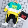 Spring Baby Girl Boys Clothing Infant Clothes Passar Casual Sport Bomull T-shirt Byxor 2st / Sats Barnbarn Toddler Tracksuits 211224