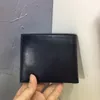 Qualité d'importation en cuir véritable à deux volets portefeuille court porte-cartes en cuir véritable porte-monnaie petit ami cadeau boîte-cadeau noir livraison gratuite